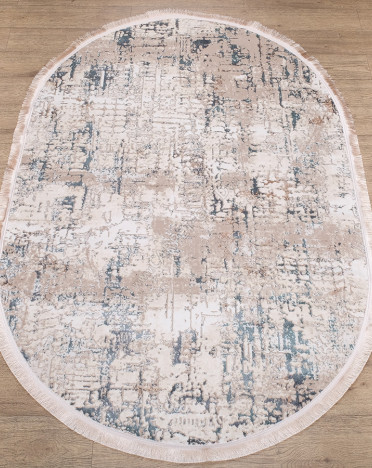 Ковер турецкий 1075B Ascona (Шелк+Модал, бежевый, кремовый)