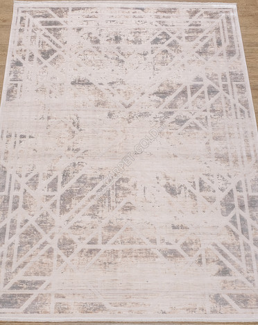 Ковер турецкий TA22B Elexus Olimpos (Бамбуковый шелк, серый, кремовый)
