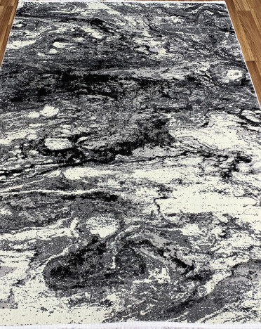 Ковер турецкий 8483 AXEL (Полиэстер, черный, серый)