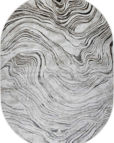 Ковер турецкий овальный 37885C Roma (полиэстер хит сет, бежевый)