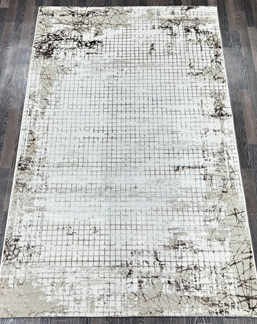 Ковер турецкий L100A Gilan (Полиэстер хит-сет, бежевый, кремовый)