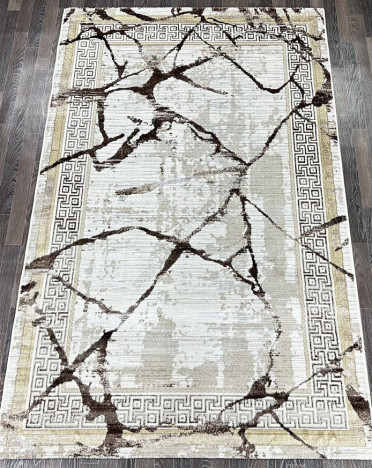 Ковер турецкий L111A Gilan (Полиэстер хит-сет, бежевый, коричневый)