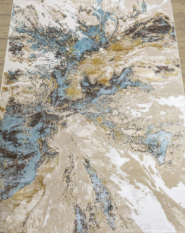 Ковер турецкий KN43A Rich (Полиэстер хит-сет, бежевый, разноцветный)