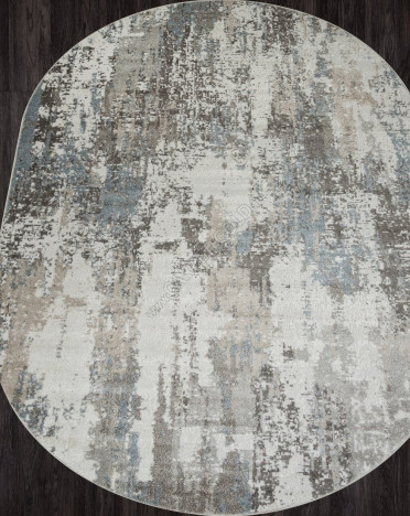 Ковер российский F229 NATUREL (Полипропилен, бежевый, голубой) овальный