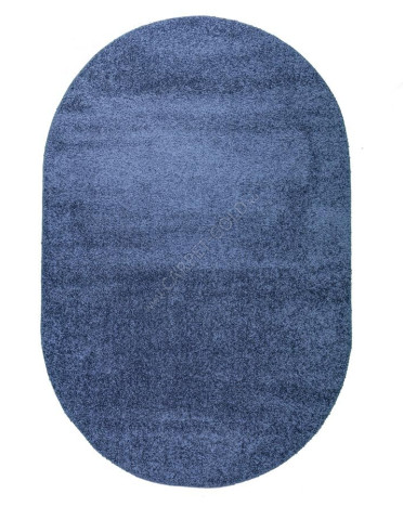 Ковер российский 42807-49022 Фьюжн (Фризе, синий) овальный