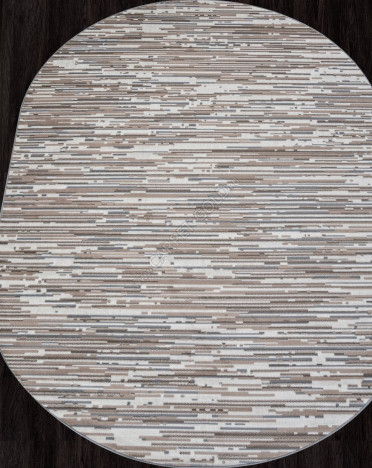 Ковер российский F352 SIERRA (Полипропилен, бежевый, серый) овальный