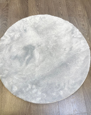 Ковер турецкий 1000A CHIC круглый (Полиэстер, серый)