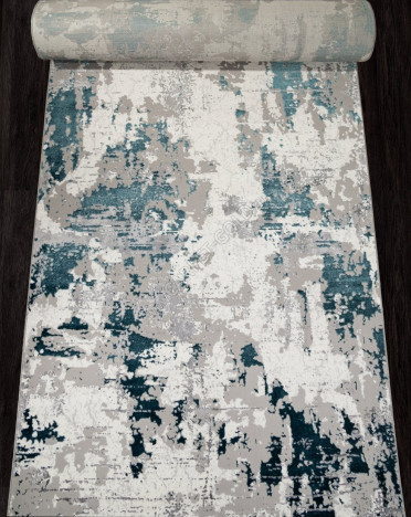 Ковер российский F285 Меринос (PP Heatset Высокоплотный, синий, серый)