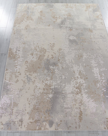 Ковер российский F171 LIMAN (Полиэстер, бежевый, серый) прямоугольный