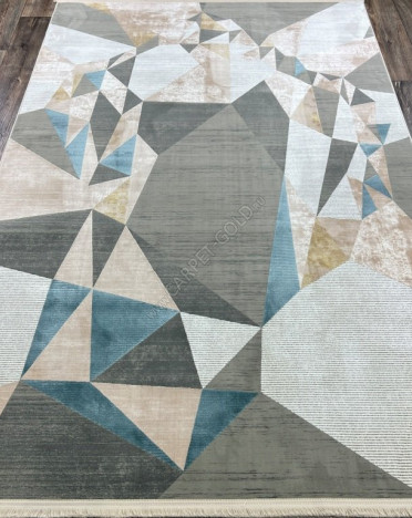 Иранский ковер Iran VERSAILLES 4347 (Бамбуковый шелк, синий, серый)