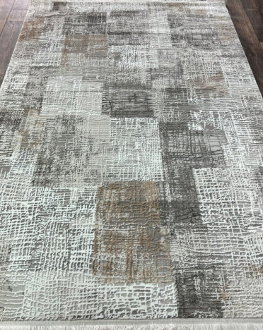 Турецкий ковер Atlantik Hali Deco 10133A (Полиэстер, серый)