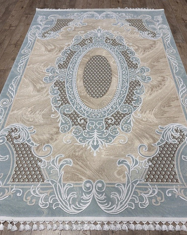 Ковер турецкий 2967A Istinia (Акрил, голубой, кремовый)
