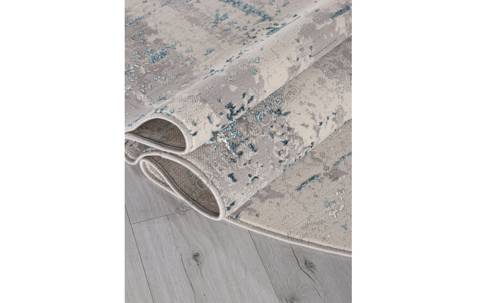 Ковер F169 - CREAM-D.BLUE - Овал - коллекция LIMAN